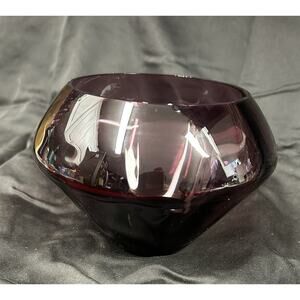 Mid Century Gorham Candy Dish Amethyst Glass Bowl Candy Dish